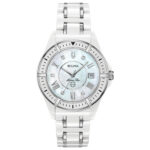 Bulova Women’s Marine Star Quartz Date Calendar White MOP Dial Watch 37MM 98P172