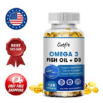 3x Strength Omega 3 Fish Oil+Vitamin D3 Pills 1200mg EPA & DHA Highest Potency