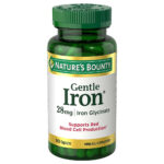 Nature’s Bounty Gentle Iron. Promotes Red Blood Cell Production. 28 mg. 90 Caps