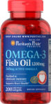 Puritan’s Pride Omega-3 Fish Oil 1200 mg (360 mg Active Omega-3) – 200 Softgels