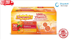 Emergen-C Variety Pack 1000mg Vitamin C, Supplement 3 Flavors (90 ct.,32 oz.)