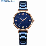 CRRJU 2178 Bracelet Women Waterproof Stainless Steel Quartz Elegant Wristwatch