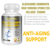 GLUCOSAMINE CHONDROITIN TURMERIC MSM 2260MG TRIPLE STRENGTH JOINT SUPPORT