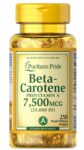 Puritan’s Pride Beta-Carotene 25,000 IU – 250 Softgels