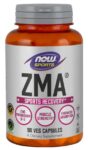 NOW Foods ZMA 90 Caps Zinc Magnesium Vitamin B6 Muscle Recovery & Sleep 06/24EX