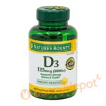 Nature’s Bounty VITAMIN D3 5000IU 400 Softgels Bone, Teeth & Immune Health 2025+