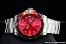 Invicta Men’s Pro Diver Red Dial Red Bezel Quartz 43mm Stainless Steel Watch