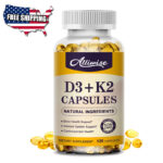 Vitamin K2 (MK7) with D3 5000 IU Supplement, BioPerine Capsules, Immune Health