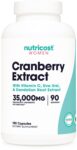 Nutricost Cranberry Extract for Women (35,000mg Equivalent) 180 Capsules