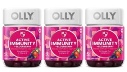 Olly Active Immunity Elderberry Zinc Vitamin C, 45 Gummies “3 Pack”