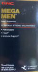 GNC Mega Men Multivitamin 180 Capsules – Freshest Dates – Antioxidants, Immunity