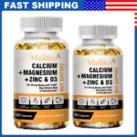 Magnesium Zinc Vitamin D3 Calcium 1000MG Complex (60/120 Caps)-High Absorption