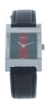 Pre-Owned Gucci 7700L 24mm Green & Red Dial Black Strap Quartz Ladies Watch