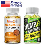 Magnesium Glycinate 400mg With Vitamin D3 for Calm,Stress,Anxiety,Sleep,Muscle