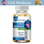 Magnesium Citrate 1000mg, 120 Capsules -Vegan, Gluten Free, Non-GMO High Potency