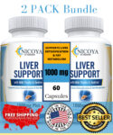 Liver Support, Cleanse, Detox & Repair Formula 22 Herbs with Milk Thistle 2 Pack