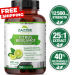 Zazzee Citrus Bergamot 25:1 Extract, 500 mg per Capsule, 150 Vegan Capsules