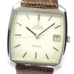 Omega De Ville 162.048 Watch Automatic 323mm Men’s Beige Dial Swiss Made Square