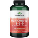 Swanson MultiOmega 3-6-9 – Non-GMO Flax Oil, Borage Oil, and Fish Oil Capsules