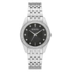 Bulova 96L317 Classic Crystal Stainless Steel Quartz Ladies Watch – New