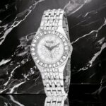 Bulova Women’s Phantom Crystal Accents Quartz Silver Pave Dial 32mm Watch 96L278