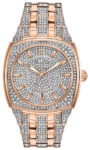 Bulova Men’s Quartz Swarovski Crystal Accent Rose Gold-Tone 40mm Watch 98B324