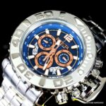 Invicta Sea Hunter Gen II Swiss High Polished Steel 70mm Blue Chrono Watch New