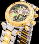 Invicta MEN SUBAQUA NOMA CHRONOGRAPH Abalone Dial 18K Gold Silver Bracelet Watch