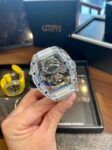 BONEST GATTI 45mm Automatic Sapphire Transparent Mechanical 5ATM Waterproof