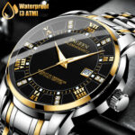 Classic Men Business Stainless Steel Watch Quartz Business Waterproof Wristwatch