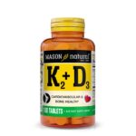 Mason Natural Vitamin K2 100 mcg with D3 – For Overall Health, 100 Tablets