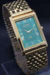 Seiko Slim Quartz GREEN FACE ROMAN FIGURE GOLD BAND JAPAN MADE Men Wrist Watch