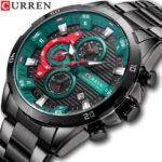 CURREN Men Sport Watches Luxury Steel Wristwatch Luminous Shockproof Stopwatch