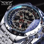 Jaragar Men Wrist Watch Automatic Mechanical Stainless Steel Luminous Date