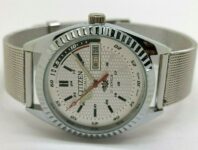 Vintage Citizen Automatic 38 MM Day-Date White Dial Japan Made Men’s Wrist Watch