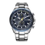 Men Luxury Japanese Brand Eco Drive Quartz Business Chronograph Watch Waterproof