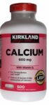 Kirkland Calcium 600mg plus Vitamin D3 Support Bones Teeth, 500 Dietary Tablets