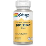 Solaray Enhanced Absorption Bio Zinc 15 mg 100 Veg Caps