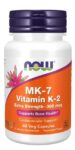 NOW Foods Vitamin MK-7 K-2 Extra Strength 300 mcg 60 Veg Capsules 05/25EXP