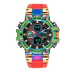 Mens Watch Water Resistant Sport Analog Digital Quartz Watch Colorful Case