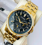 Citizen Calendrier Gold Tone BU2082-56E Black Dial Eco-Drive Men’s Watch