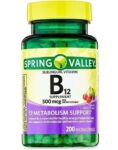 Spring Valley Vitamin B12 Microlozenges, Vitamin Supplement, 500 mcg, 200 Count