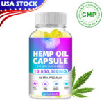 HEMP SEED OIL CAPSULES 10,000,000mg-Calm,Sleep,Stress,Anxiety,Pain,Muscle,Relax