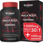 Maca + Ginseng Highest Potency Available 14,400mg Supports Desire Stamina – 60CT