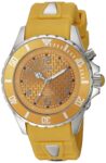 Kyboe! Womens Giant 40MM Stainless Case Yellow Silicone Band 100W WR Diver Watch