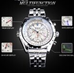 Three-Plate Six-Pin Automatic Mechanical Watch Men’s Stainless Steel Luminous