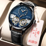 Double Tourbillon Mens Watches Unique Second Hand Automatic Mechanical Watch Men