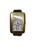 Vanguard style Wristwatch Gold Case Leather NEW! Cintree Curvex