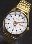 Vintage Citizen Automatic Men’s Wrist Watch Day Date 21 Jewels Gold Plated.