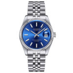 Men Automatic Mechanical Watches Stainless Steel Analog Dial Date Sapphire Glass